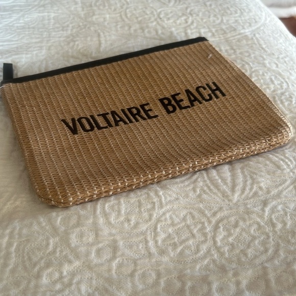 Zadig & Voltaire Beach Woven Clutch bag pochutte wristlet